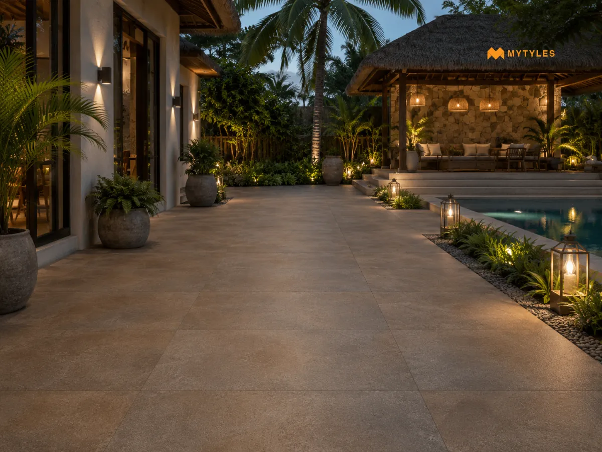 Porcelain Floor Tile in Resort Outdoor